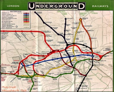 London Underground Tub Map 1908